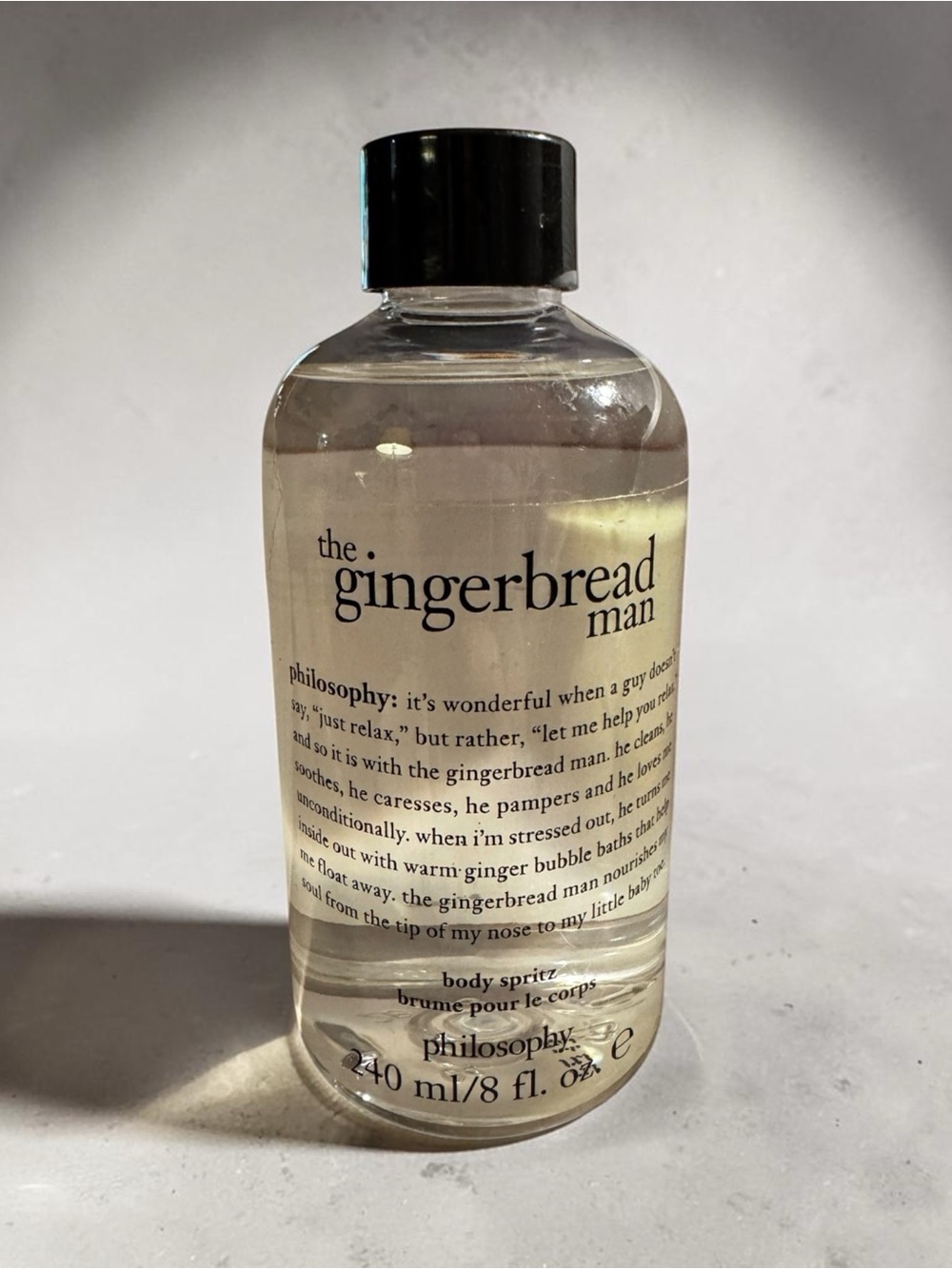 Philosophy The Gingerbread Man Body Spritz 8 oz New Sealed